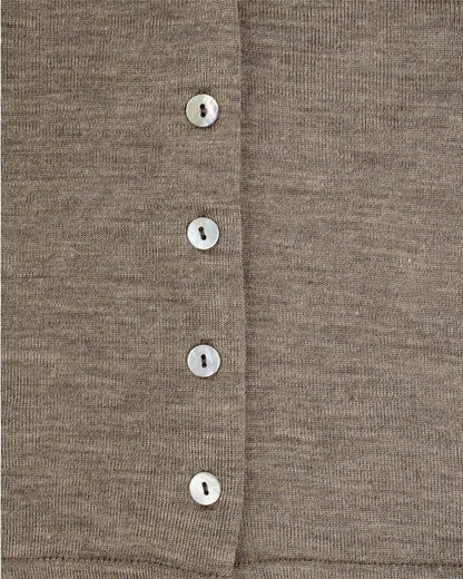 Baby Cardigan - Wool/Silk - Walnut - Baby Cardigan - Engel Natur
