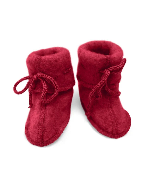 Slofjes met koordje - Wol fleece - Biologisch merino wol - Engel Natur