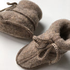 Slofjes met koordje - Wol fleece - Biologisch merino wol - Engel Natur - productfoto - afbeelding 3