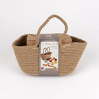 Houten Fruit- en Groenteset – 8-delige speelset met jute mandje – Egmont Toys