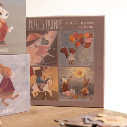 4 puzzles friends - FSC cardboard - 3+ years - Egmont Toys
