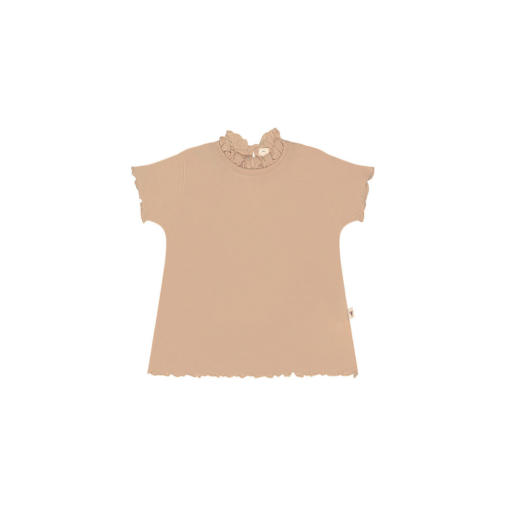 UAUA - Ruffles t-shirt shortsleeve - Top met korte mouwen - 100% pima katoen