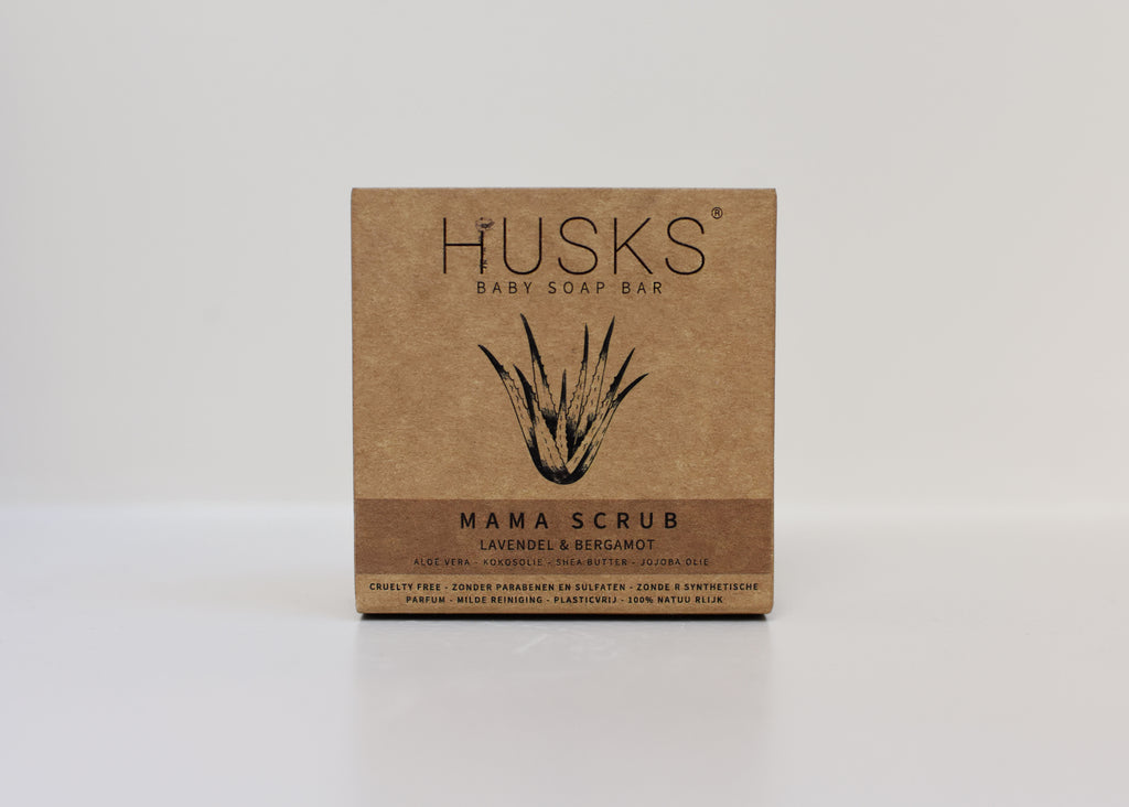 HUSKS - Mama Scrub Bar - Lavendel & bergamot - Aromatherapeutisch - 60gr - doosje