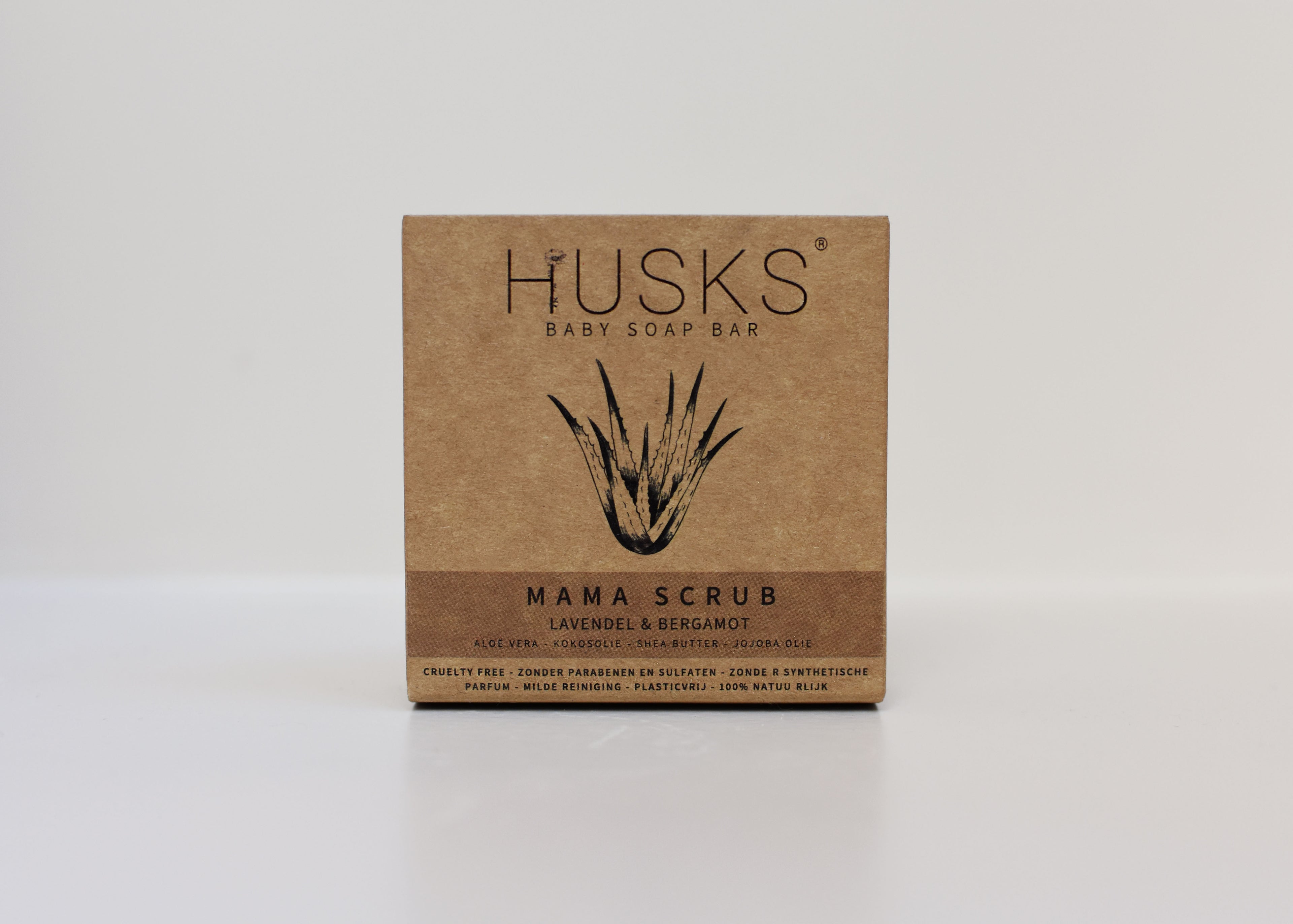 HUSKS - Mama Scrub Bar - Lavendel & bergamot - Aromatherapeutisch - 60gr - doosje
