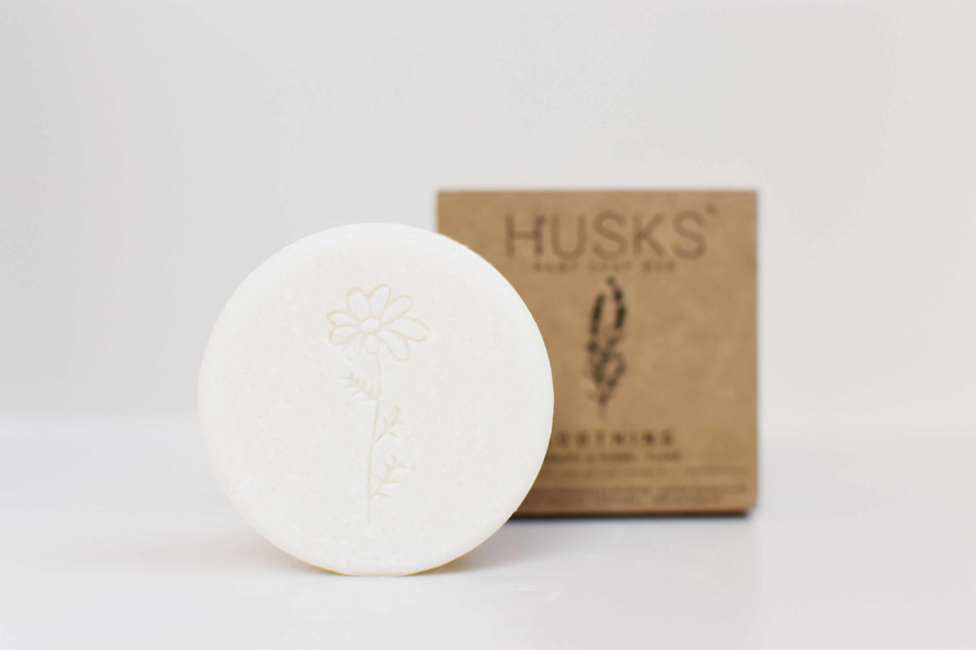HUSKS - Baby Soap Bar - Soothing - Aromatherapeutisch - 100% natuurlijk - SLES vrij - zeep wit voor doosje
