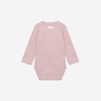 Overslag romper lange mouw - Modal/Katoen - Pale Mauve Melange - Fixoni achterkant