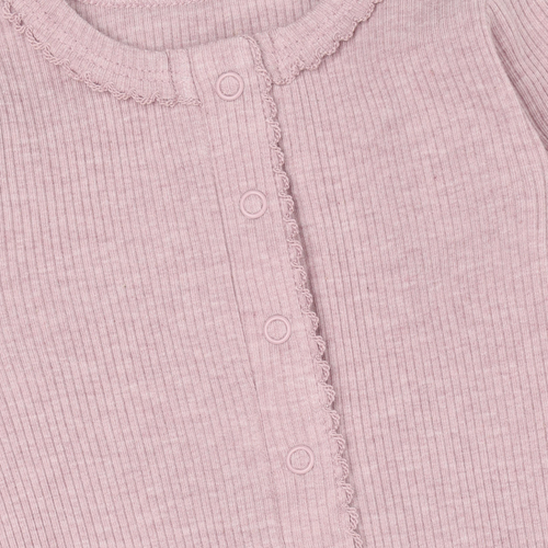 Boxpakje lange mouw - Modal/Katoen - Pale Mauve Melange - Fixoni close up