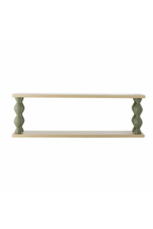 Bibiola Shelf Multi – Bloomingville MINI: Wandregal direkt von vorne auf weißem Hintergrund.