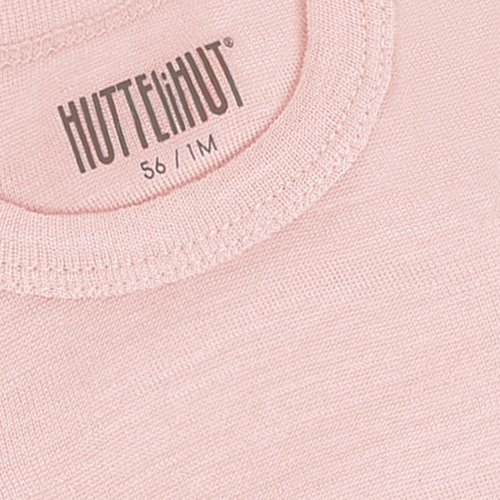 Baby romper lange mouw - Rose Smoke - Tencel en merino wol - HUTTEliHUT close up