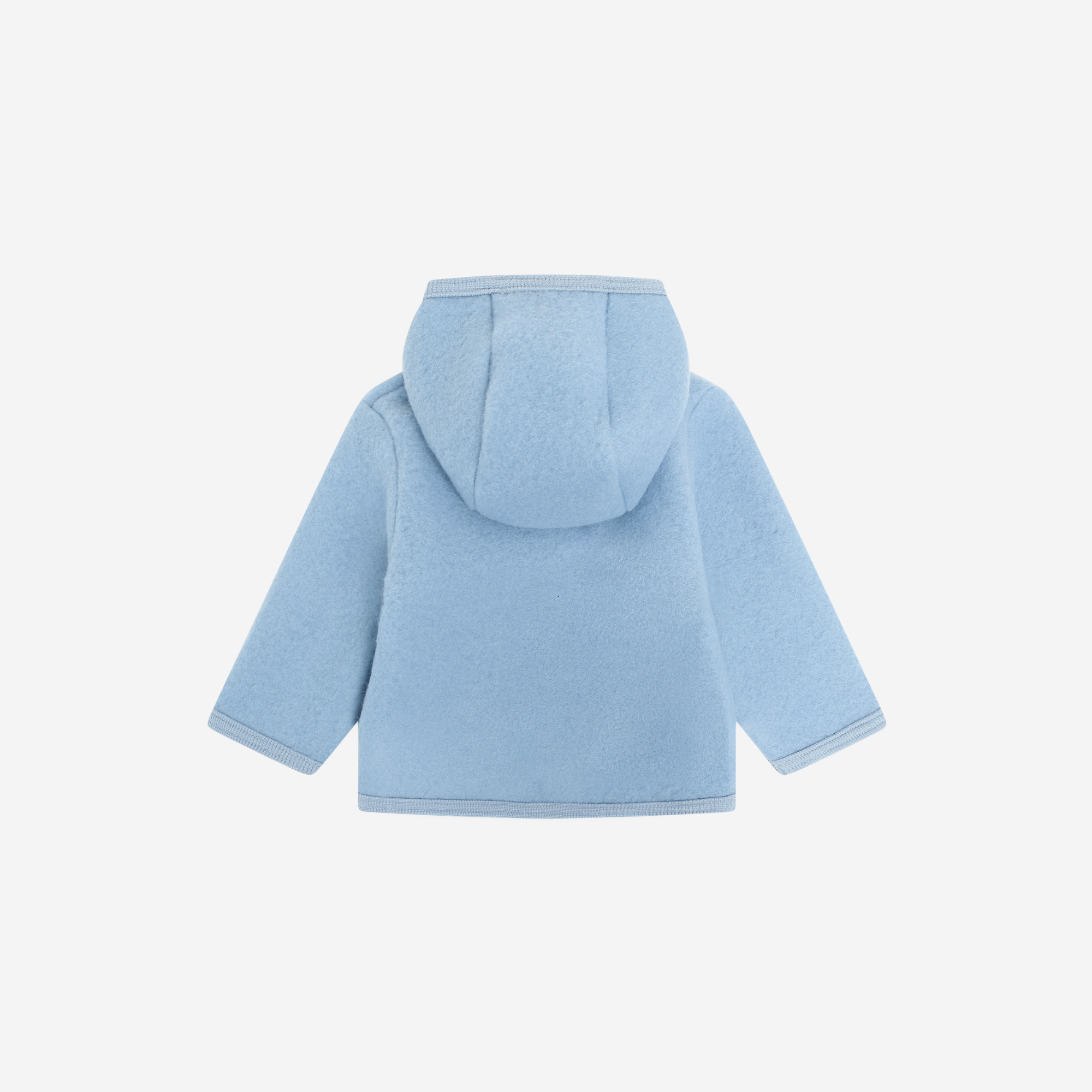 Jasje met capuchon -  Merino wol fleece - 100% wol - HUTTEliHUT winward wachterkant