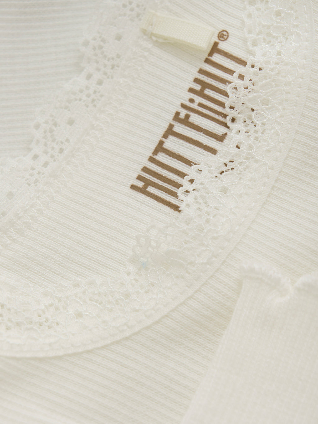 Romper lange mouw - Modal katoen - Tofu/off white - Huttelihut close