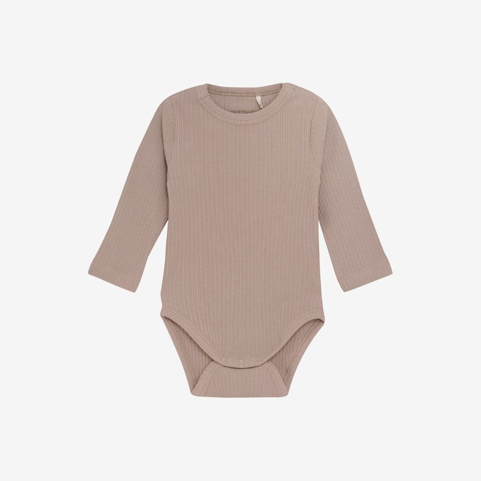Romper lange mouw - Modal katoen - Etherea/beige - Huttelihut voor