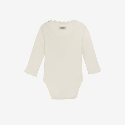 Romper lange mouw - Modal katoen - Tofu/off white - Huttelihut achter