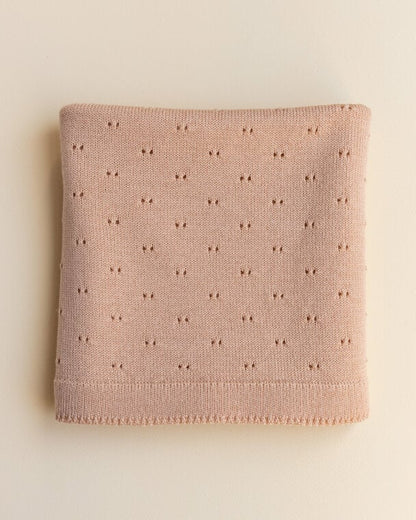 Babydecke Ajour - Bibi Blanket - Merinowolle - HVID