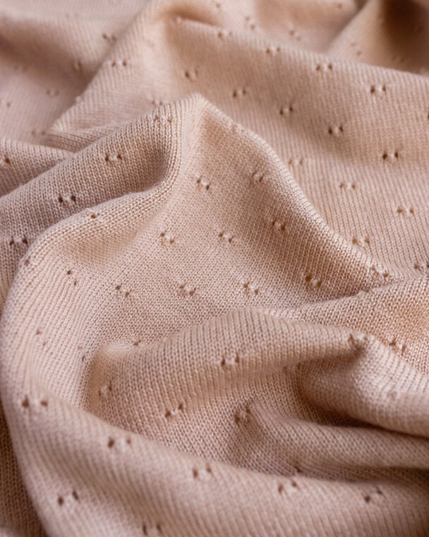 Babydecke Ajour - Bibi Blanket - Merinowolle - HVID