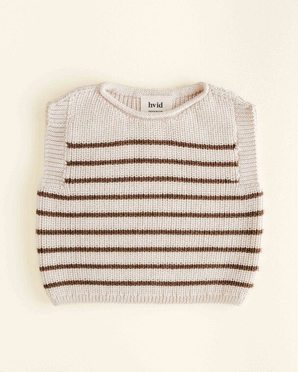 Vest Harvey - Striped - Sleeveless top - Merino wool - HVID
