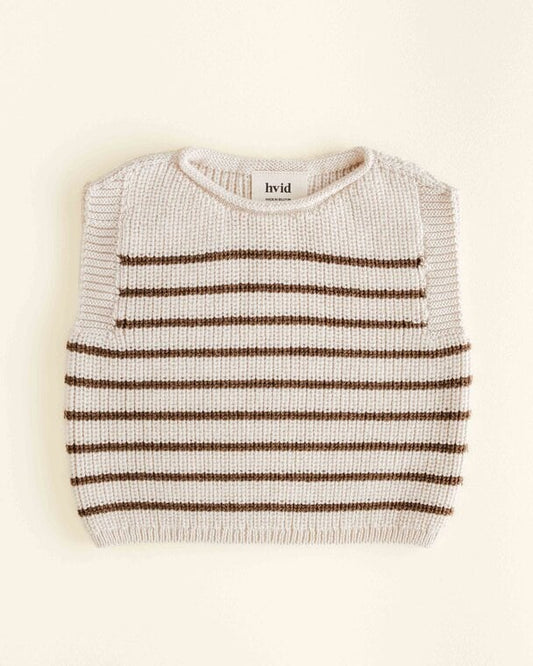 Vest Harvey - Striped - Sleeveless top - Merino wool - HVID
