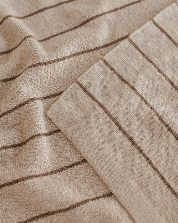 Deken Harry - Merino wol - Sand/mocha - Hvid  Toevoegen aan verlanglijst close