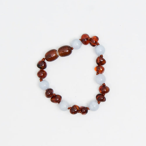 Barnsteen armband Regn - Blauw - 14 cm - Nirrimis - productfoto