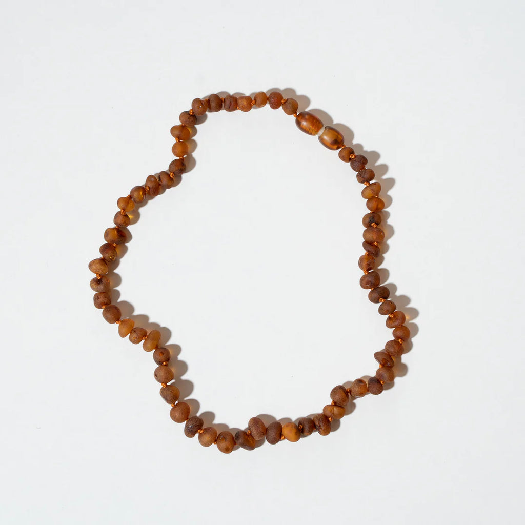 Barnsteen ketting Raw Caramel Amber - 32 cm - Nirrimis - productfoto
