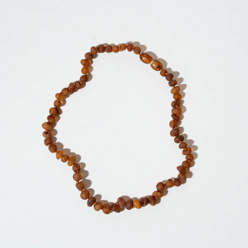 Barnsteen ketting Raw Caramel Amber - 32 cm - Nirrimis - productfoto