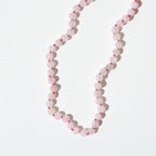 Rose Quartz Adult Necklace – Collier femme en quartz rose naturel – Fermoir argent 925 – Nirrimis