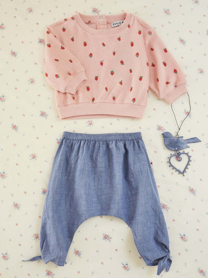 Harem Pants - Baby Sarouel - Cotton - Denim Blue - Emile et Ida