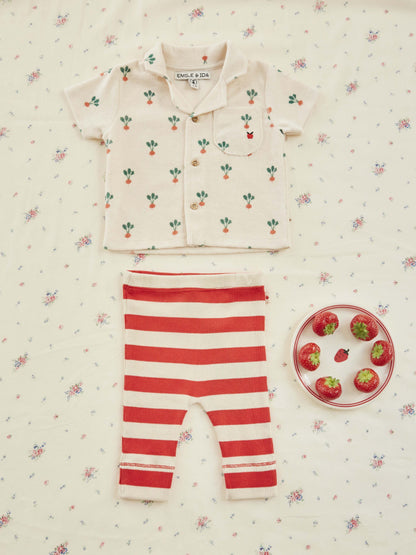 Overhemd top badstof - Chemise imprimee - Bietjes/Off White - Emile et Ida