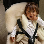 Merino wollen kinderwagen inleg Snuggler® - Milk - BINIBAMBA