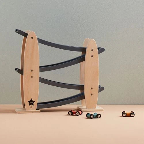 Wooden race track - Natural/Grey Aiden - Kid's Concept