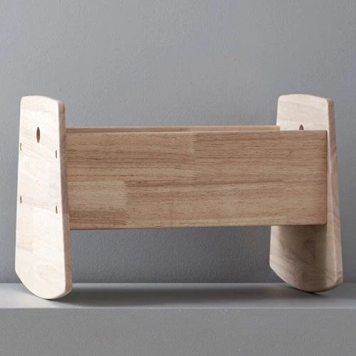Kid's Concept - Wooden Toy Rocking Doll Bed - Including Bedding - Rubberwood