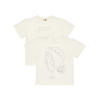 T-shirt met print Berny - Katoen - Wit/White Pearl - Levv Labels  beide zijdes