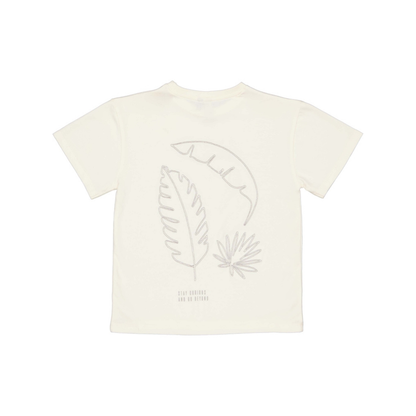T-shirt met print Berny - Katoen - Wit/White Pearl - Levv Labels  achter