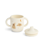 Tuitbeker Neil sippy cup - Siliconen - Elephant/creme - Liewood open