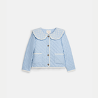 Zomerjasje - Jacket Augustina - Biologisch katoen - Oxford Blue/Blauw - Louise Misha voor