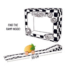 Speelgoedauto Lou the Lemon met garage & racebaan - 0+ jaar - Natuurrubber & FSC-hout - Oli & Carol - productfoto - afbeelding 6