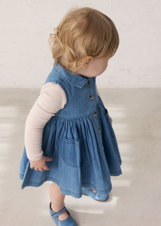 Jurkje Danal - Katoen - Light denim/Blauw - MarMar Copenhagen  baby