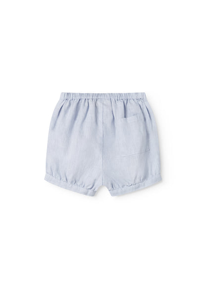 Linnen kort broekje Pabi - Blue mist/blauw - MarMar Copenhagen achter
