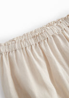 Linnen broekje Panu - Kit/Beige - MarMar Copenhagen boven