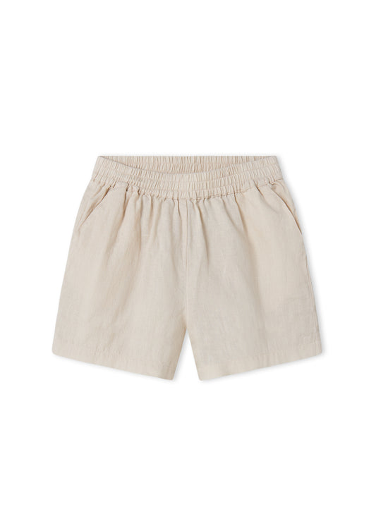 Linnen kort broekje - Pinon - Kit/Beige - MarMar Copenhagen voor