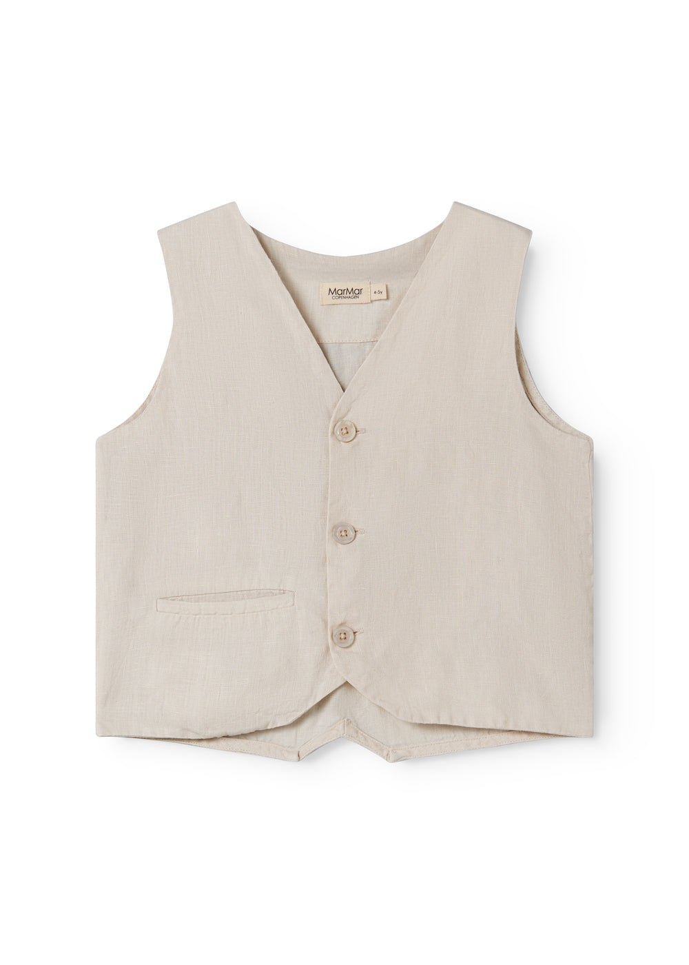 Gilet Jalfa - Linnen - Kit/Beige - MarMar Copenhagen voor