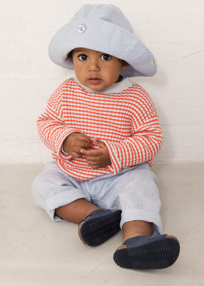 Zonnehoedje Aven - Linnen - MarMar Copenhagen kind blauw 