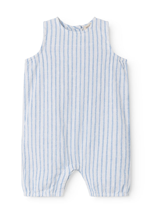 Tuinbroekje Roventa S - Linnen/katoen - Surf Blue Stripe - MarMar Copenhagen voor