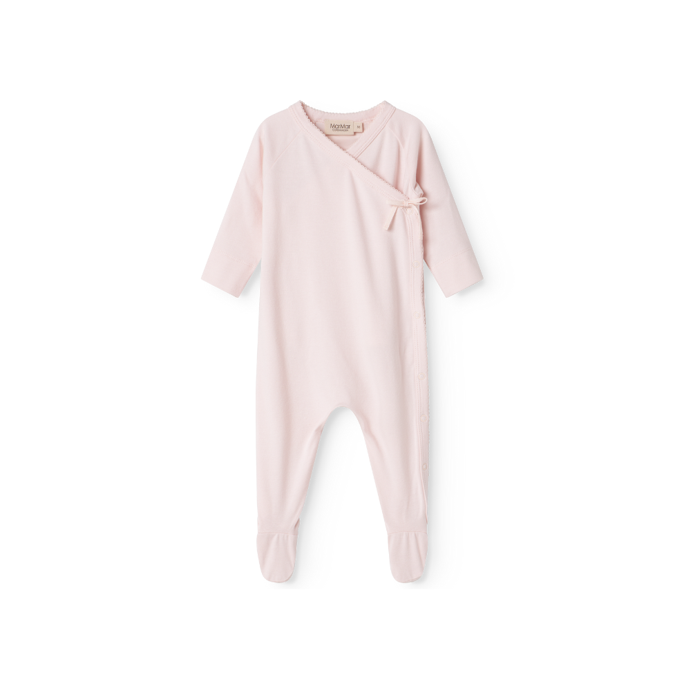 MarMar Copenhagen Rula Modal Boxpak met Voetjes  Zacht Overslag Baby Jumpsuit Biologisch Katoen en TENCEL™ Modal rosa roze