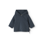 MarMar Copenhagen Rex Modal Padded Jacket Jasje met Capuchon en Omvouwbare Mouwen TENCEL™ Modal en Biologisch Katoen Blue Donkerblauw navy