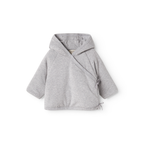 MarMar Copenhagen Rex Modal Padded Jacket Jasje met Capuchon en Omvouwbare Mouwen TENCEL™ Modal en Biologisch Katoen grey melange grijs