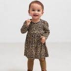 Jurkje met romper - Leo Ramona - Biologisch katoen en modal - Panterprint - MarMar Copenhagen kindje