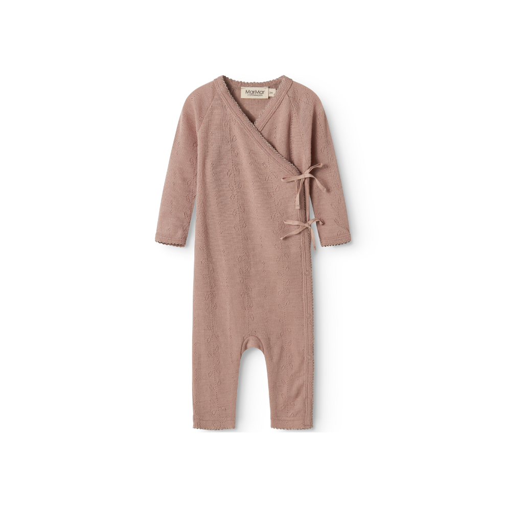 Zacht MarMar Copenhagen Piva pointelle merinowol boxpakje voor baby thermoregulerend en kriebelvri burnt rose roze