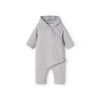 MarMar Copenhagen Rex Modal Baby Jumpsuit – Warm Padded Boxpak met Capuchon & Omvouwbare Handjes/Voetjes light grey melange grijs
