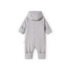 MarMar Copenhagen Rex Modal Baby Jumpsuit – Warm Padded Boxpak met Capuchon & Omvouwbare Handjes/Voetjes light grey melange grijs achterkant